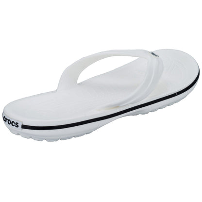 Crocs Unisex Crocband Flip Flip Flops, White, 6 UK Men/ 7 UK Women