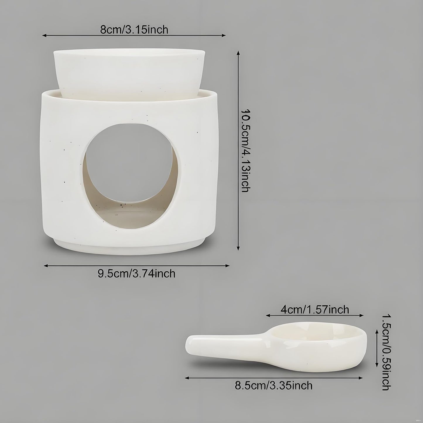 BYZCYSG White Burner, Ceramic Tealight Warmer, Scented Oil Diffuser, White Ceramic Tea Light Candle Holder