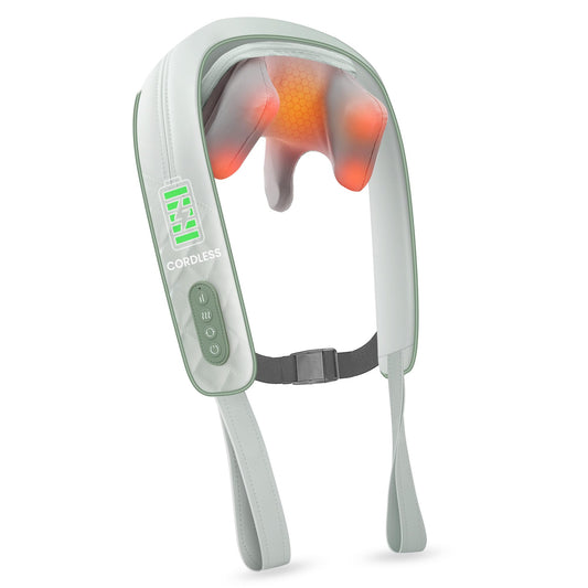 Snailax Cordless Shiatsu Neck Massager with Heat, 4D Kneading Back Shoulder Massager Deep Tissue, Larger Massage & Heating Area, Gift for Mom Dad