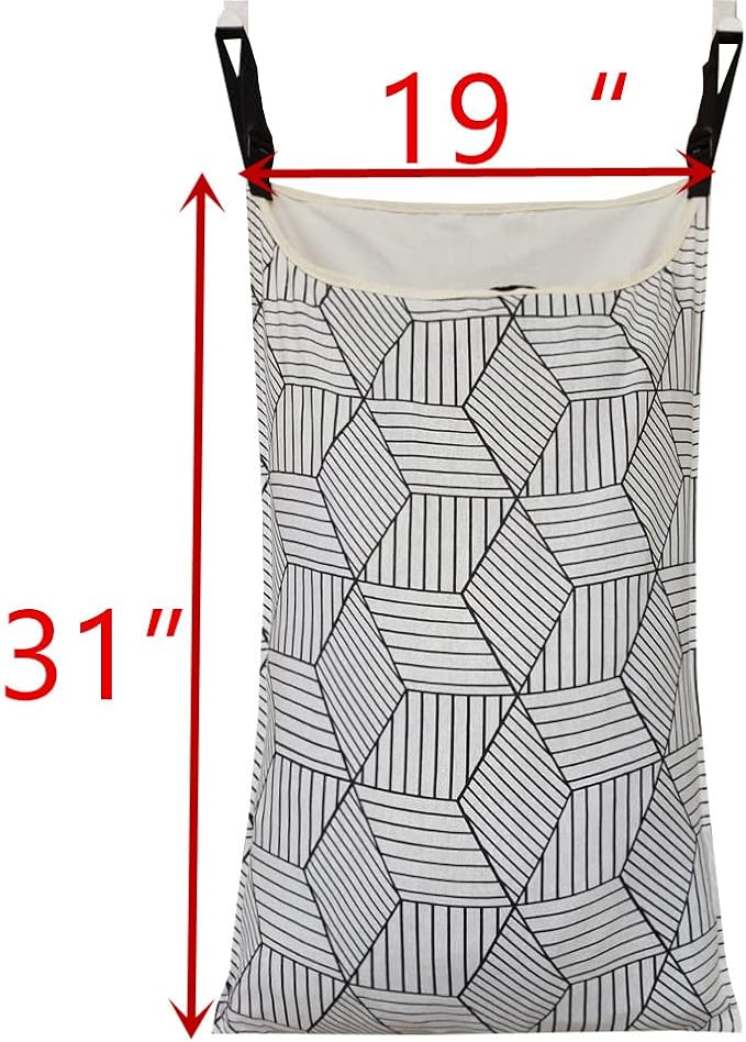 Adjustable Space Saving Door Hanging Laundry Hamper Bag