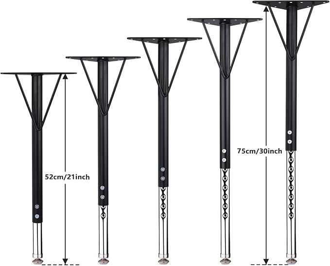 KAZAKA Adjustable Table Legs, 20-30 inch