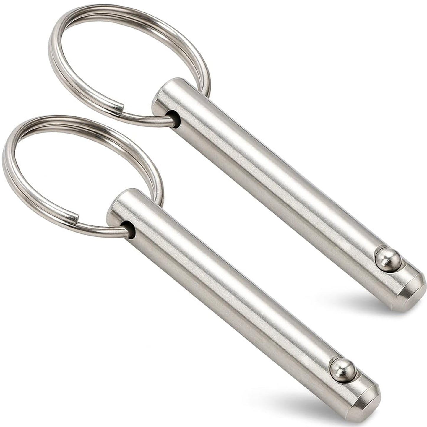 Chuuparts Set of 2 Quick Release Pins, 5/16" (8mm) Diameter, 2.17" (55mm) Total Length, 1.54" (39mm) Usable Length, Made of 316 Stainless Steel, Ideal for Bimini Tops and Marine Hardware