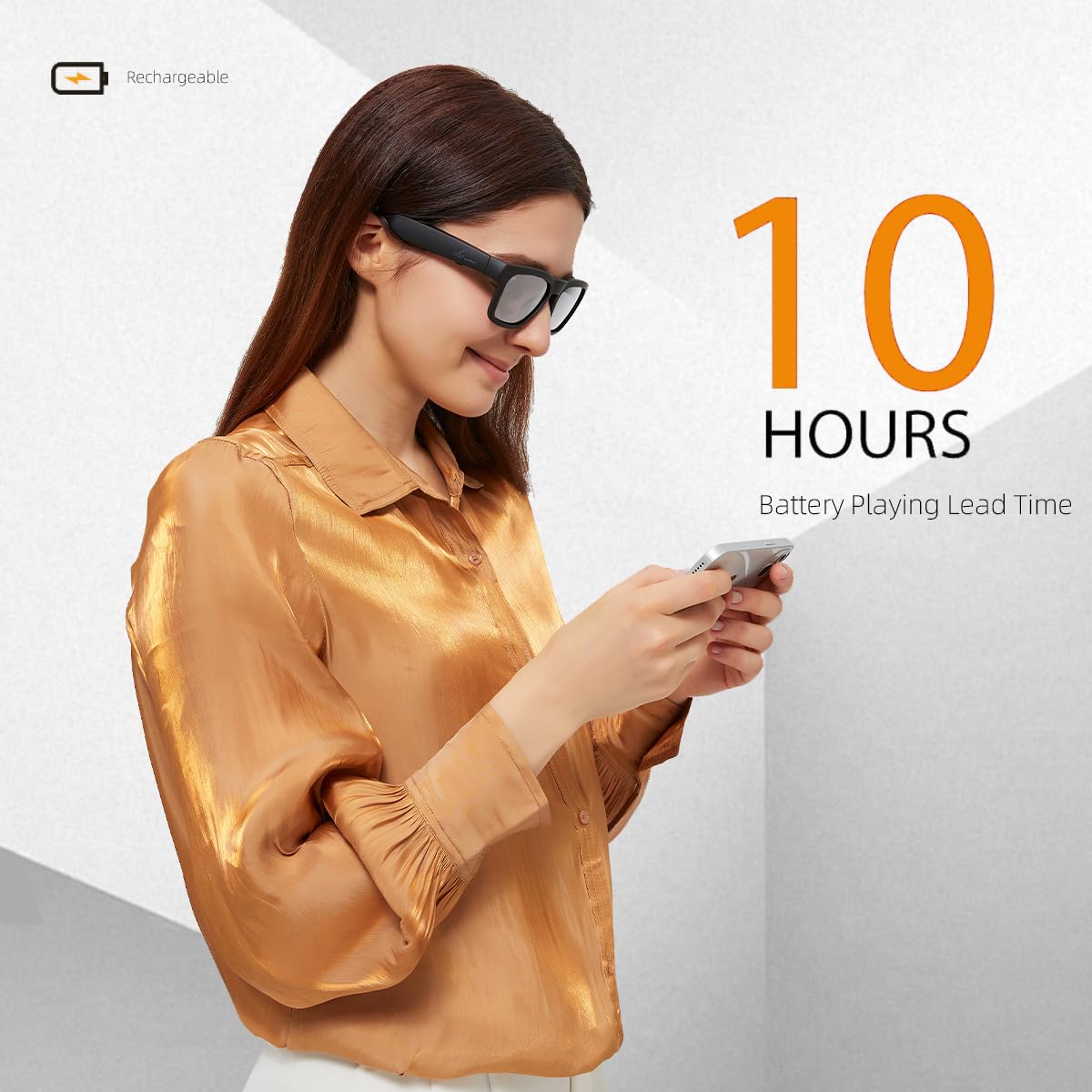 OhO Smart Glasses,Polarized Sunglasses with Bluetooth Speaker,Athletic/Outdoor UV Protection and Voice Control,Unisex(Mirror Blue Lens)