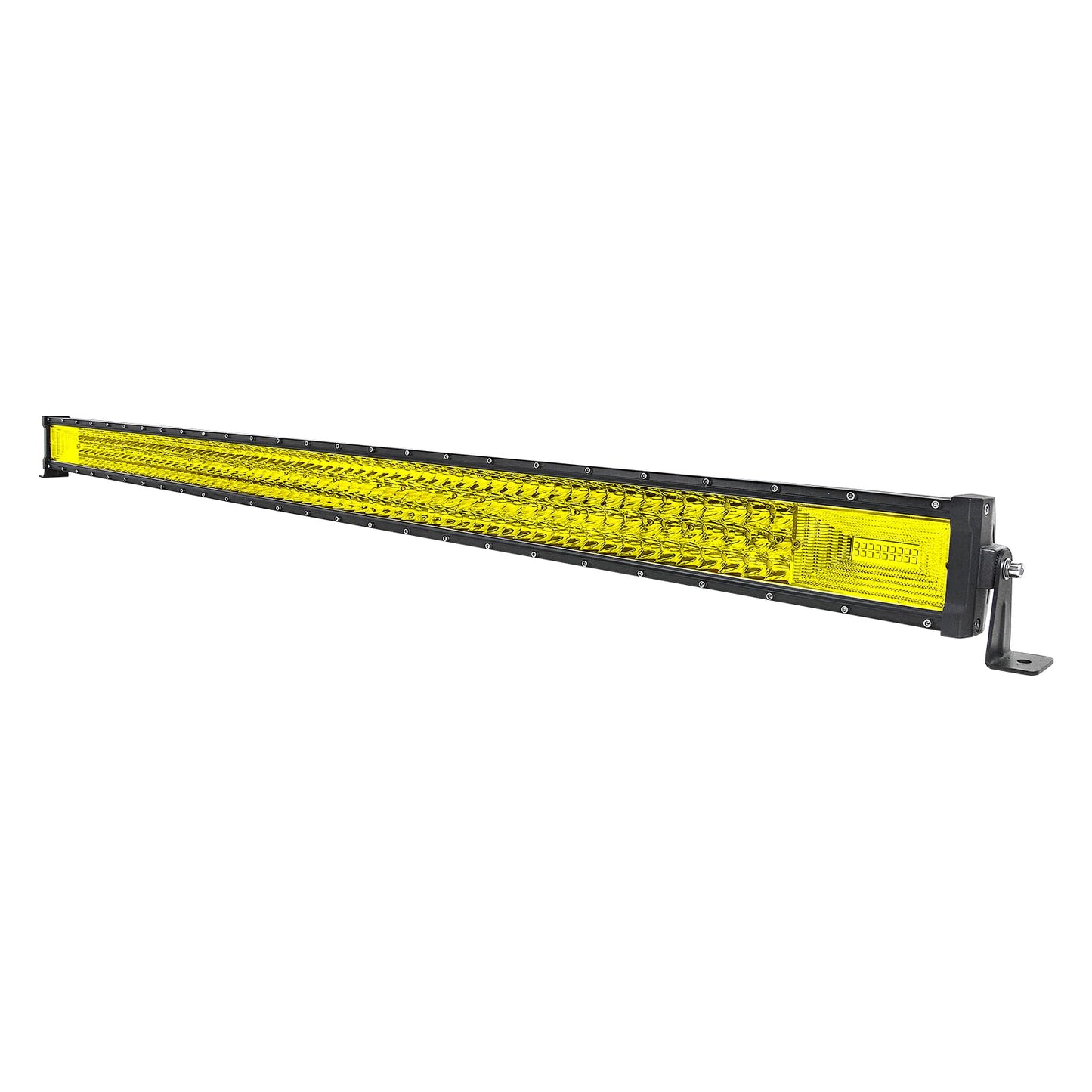 SKYWORLD Yellow 52 inch Straight Led Light Bar 675W Spot Flood Combo Off-Road Lights Bars Fog Lamp IP67 Waterproof Work Lights Bar for Trucks UTV ATV Boat Trailer Driving Lamp 4000K