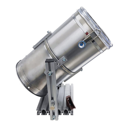 PreAsion 110V 60W Laboratory Mixing Machine for Pellet and Powder - 0.1-3kg Capacity 416/304 Stainless Steel with Timer & Tilting Discharge
