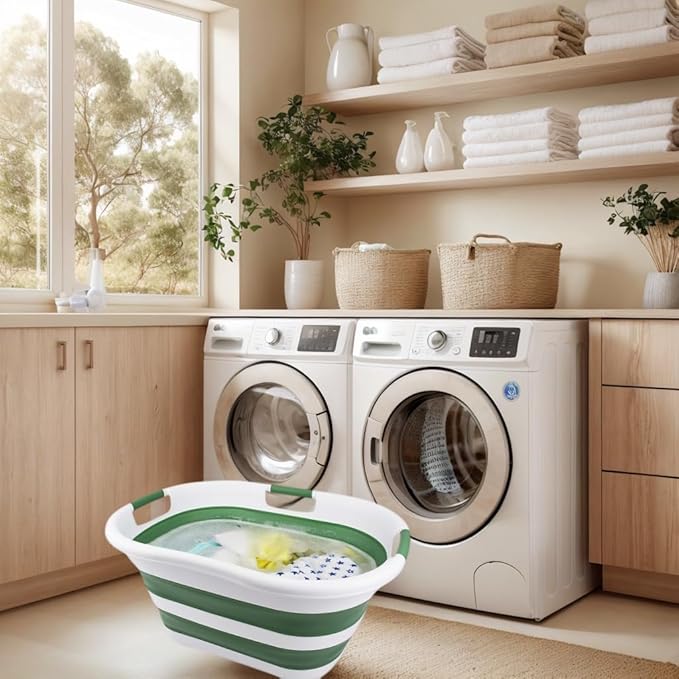 SAMMART 40L Collapsible Plastic Laundry Basket