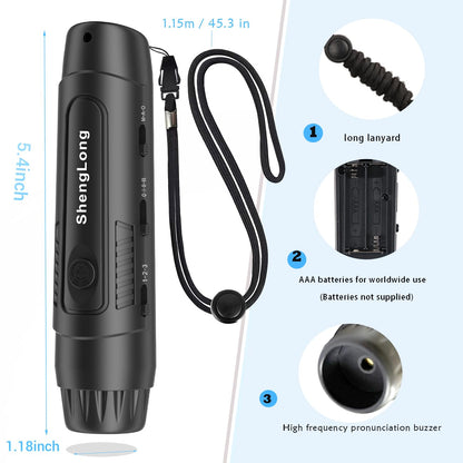 Shenglong Electronic Whistle with 3 Tones & 3 High Volume Settings - Battery Powered Emergency Safety Whistle for Coaches Referees, Teachers Outdoor Sports, Camping, Sporting Goods with Lanyard