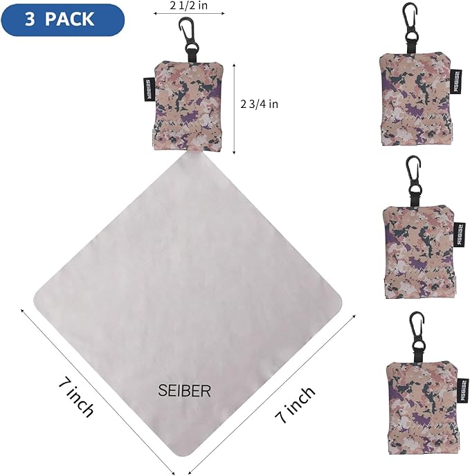 SEIBER Eyeglass Cleaning Microfiber Cloth, 7 x 7 inch Glasses Cloth