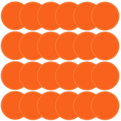 ZIECE 4inch Poly Spots Spot Markers for Gym Floor, 24 Pcs Flat Cones Non-Slip Rubber Floor Dots Agility Markers for Soccer Basketball Sports Speed Training, Dance, Classroom Activities