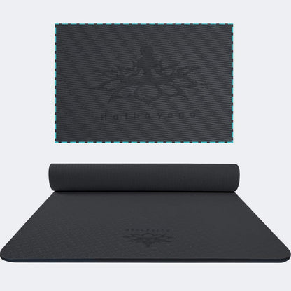 Hatha Yoga Extra Thick TPE Yoga Mat - 72"x 32" Thickness 1/2 Inch -Eco Friendly SGS Certified - With High Density Anti-Tear Exercise Bolster For Home Gym Travel & Floor Outside