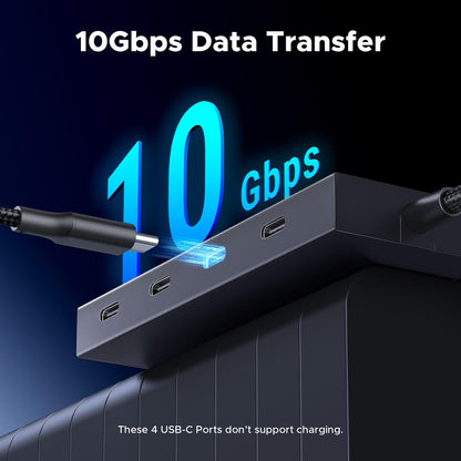 UGREEN 10Gbps USB C Hub, USB-C Splitter with 4 USB C Port,100W PD Compatible with MacBook Pro, MacBook Air, iPad Pro, and iPhone 16/17, Plug and Play