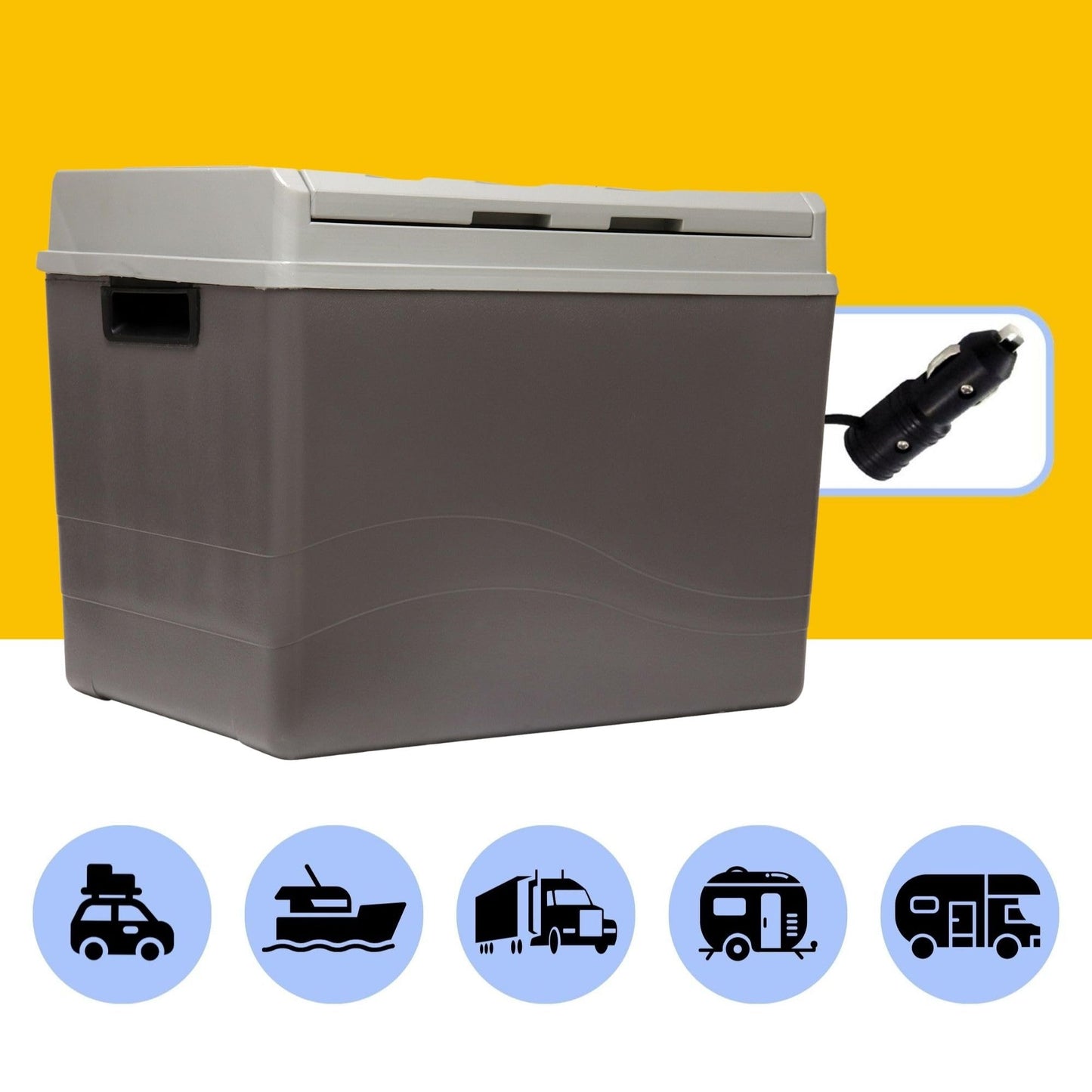 Koolatron 12V Iceless Cooler & Warmer – Portable Electric Cooler/Nevera Portátil Eléctrica for Car Truck Camper Boat, Hard Sided Mini Fridge for Camping Picnic Travel Lunch Food Drinks Office 40 qt