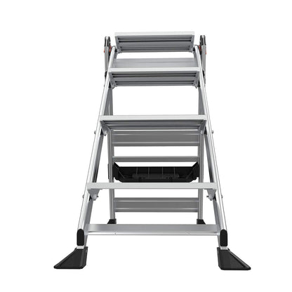 Little Giant Ladders, Jumbo Step, 4-Step, 3 foot, Step Stool, Aluminum, Type 1AA, 375 lbs weight rating, (11904), Gray
