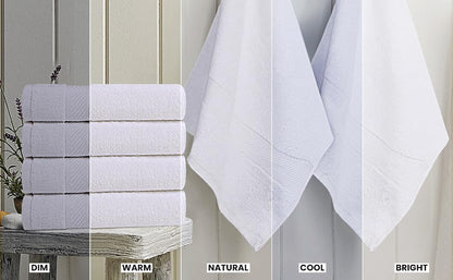 Utopia Towels - 6 Pack Bath Towel Set, 100% Ring Spun Cotton (60 x 120 CM) Medium Lightweight and Highly Absorbent Quick Drying Towels, Premium Towels for Hotel, Spa and Bathroom (White)