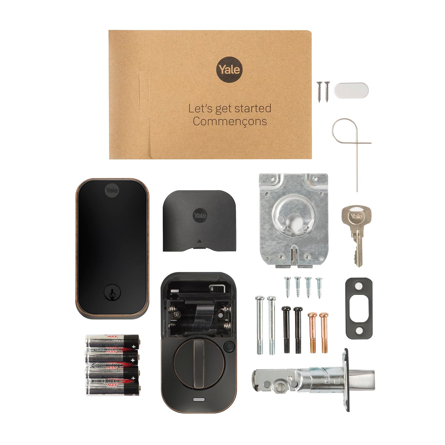 Yale Security Assure Lock 2 Deadbolt, Black Suede Keyed Smart Entry Door Lock with Wi-Fi Connected Keypad for Code Entry and Remote Access, YRD410-WF1-BSP