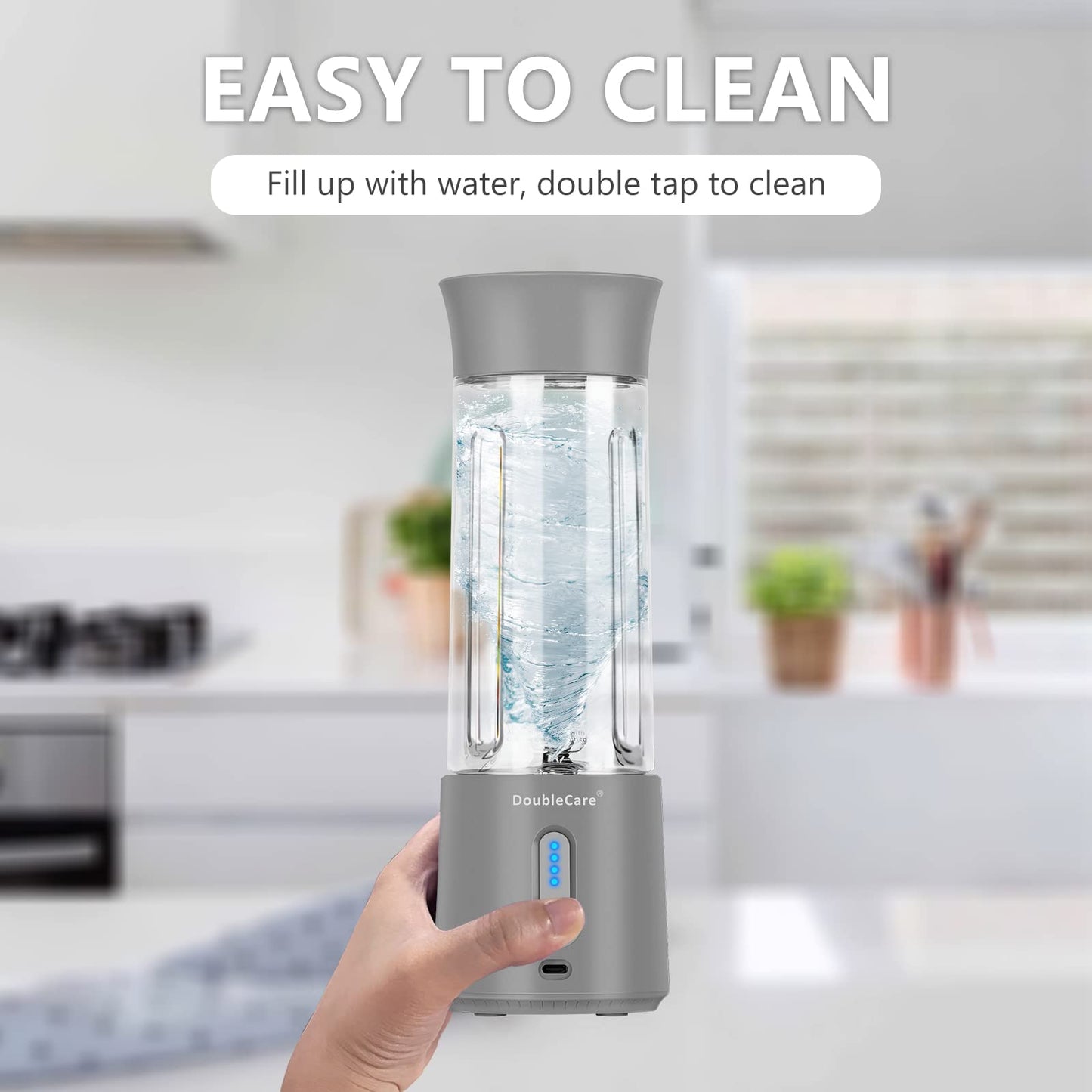 Portable Blender Cup,Electric USB Juicer Blender,Portable Juicer For Shakes and Smoothies, juice,380ml, Six Blades Great for Mixing,light purple