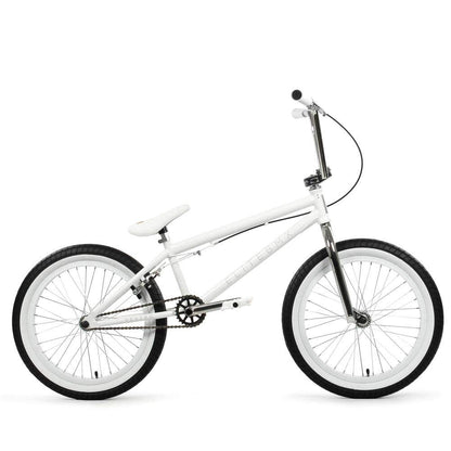 Elite BMX Bicycle 18", 20" & 26" Model Freestyle Bike - 3 Piece Crank (White, 20")