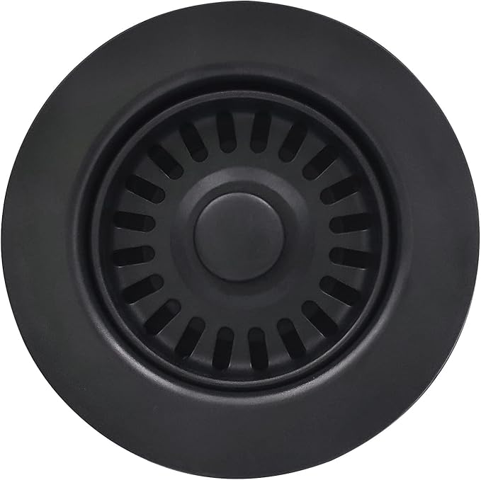 3-1/2 Inch Polymer Black Sink Drain Assembly