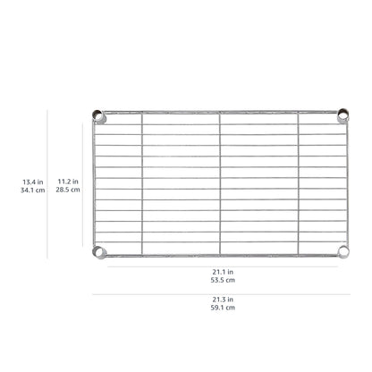 Amazon Basics 3-Shelf Adjustable Heavy Duty Steel Wire Rack Storage Shelving Organizer for Kitchen, Garage, 23.2" L x 13.4" W x 30" H, Black