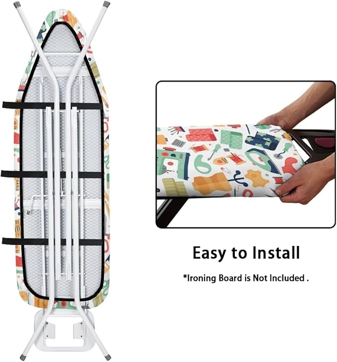 Cartoon Sewing Print Ironing Board Cover Cute Sewing Tailoring Craft Tool
