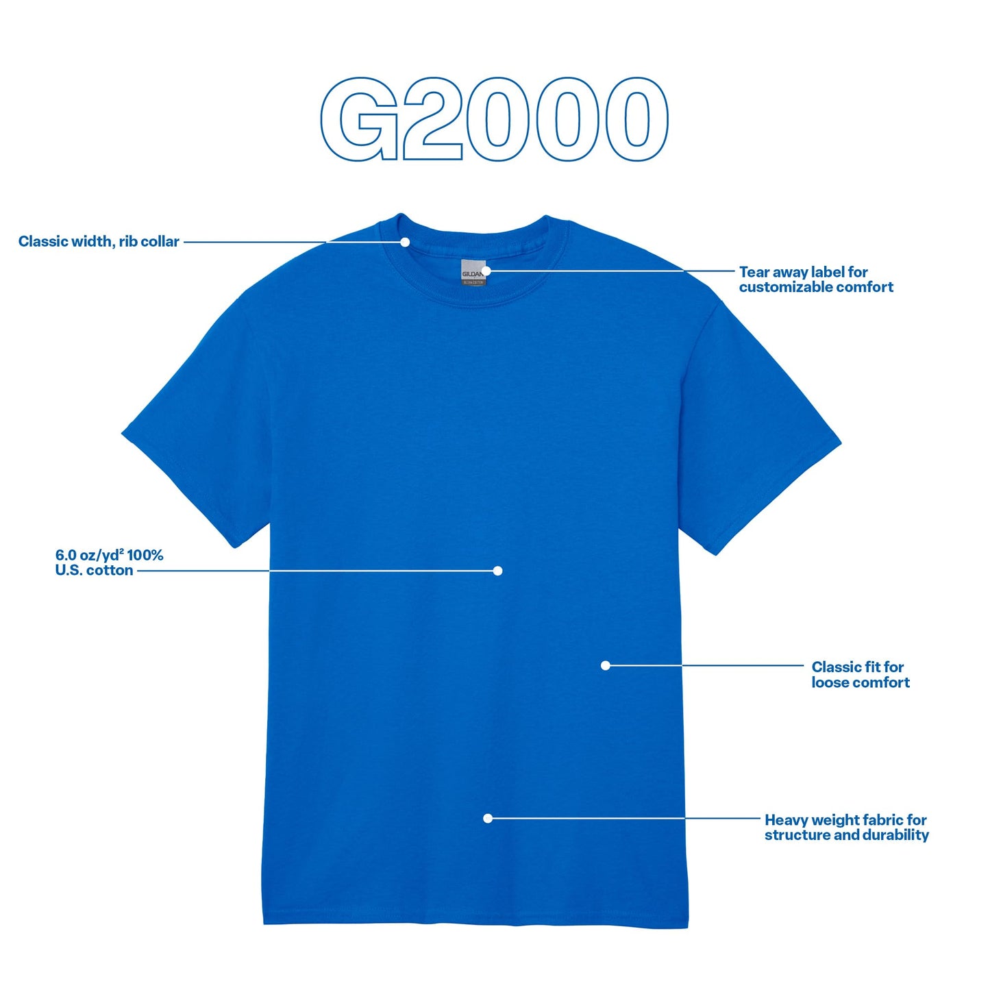 Gildan Adult Ultra Cotton T-Shirt, Style G2000, Multipack, Orchid (2-Pack), Large
