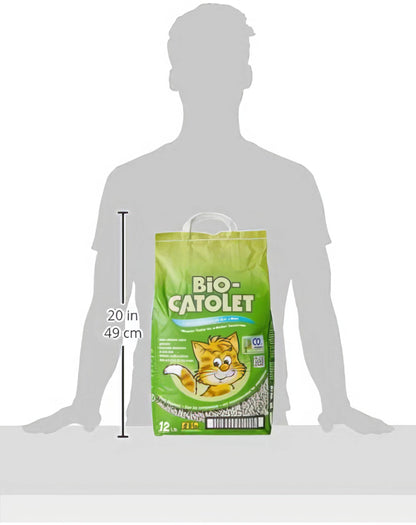 Bio-Catolet Light & Hygienic Recycled Paper Granules Cat Litter 12 Liter, Packaging May Vary