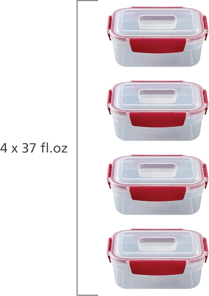 Joseph Joseph Nest Lock 8-piece Plastic BPA Free Food Storage Container Set
