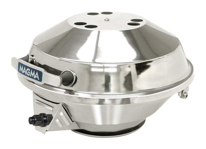 Magma A10-207-3 Marine Kettle3 Portable Gas Grill and Stove - Stainless Steel BBQ with Electronic Ignition for Boats - Wind-Resistant Design, Safe Propane Connection, Stay Cool Handle - 15" Diameter