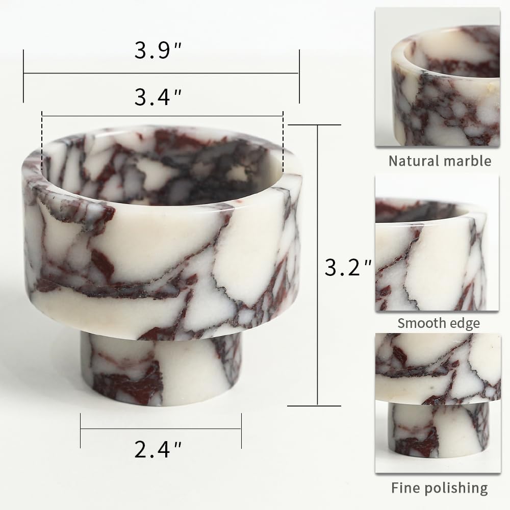 Modern Marble Tealight Holders, Luxurious Votive Candle Holders for Home Decor, Natural Stone Pillar Candle Holder for Table Centerpieces, Elegant Wedding Dinner Party Table Decor