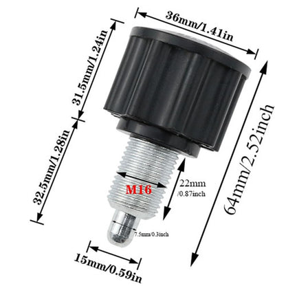 AYLIFU M16 Pop Pull Pin Knob Adjustment Fitness Pop Pull Pin Knob for Fitness Equipment,64×36.2mm/2.52×1.42inch, Bicycle Equipment, Black 2PCS