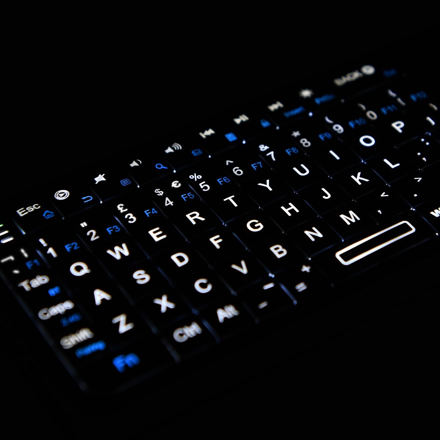 Rii Mini Wireless Keyboard with Trackpad, IR Remote, Small Keyboard for Home Entertainment, Smart TV, Mac, Laptop, Windows, Tablet, Projector (2.4G+Bluetooth, Rechargeable, Backlit)