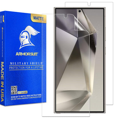 ArmorSuit 2 Pack for Samsung Galaxy S24 Ultra Screen Protector (6.8") Case Friendly MilitaryShield HD Clear Film - Made in USA