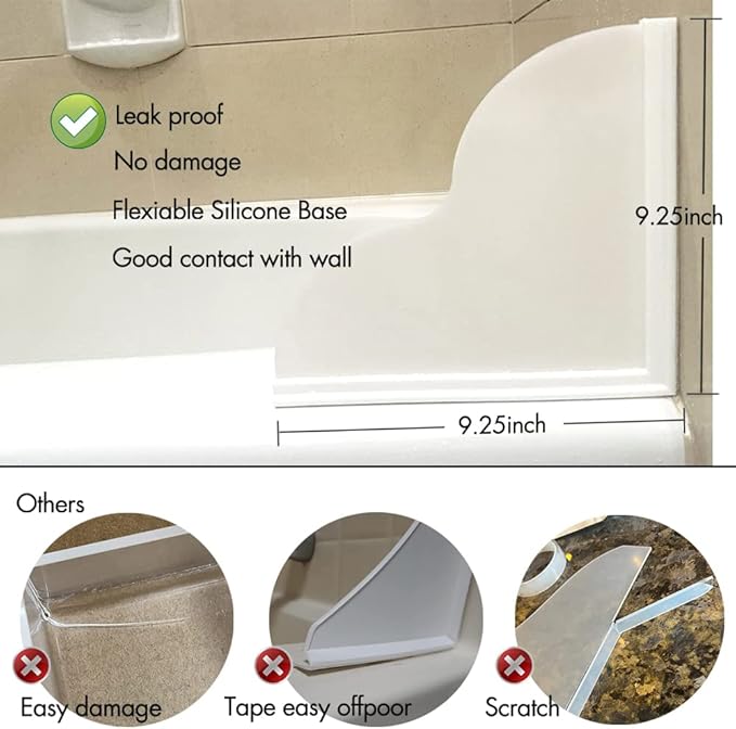 Shower Splash Guard Kit, Large Splash Guards