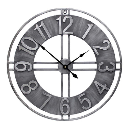 YIDIE 30 inch Large Wall Clock Decorative Solid Metal Retro Decor for Home Farmhouse Living Room