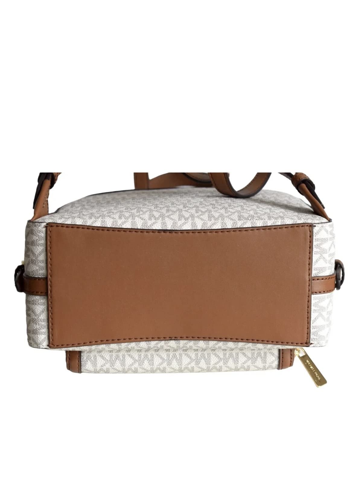Michael Kors Jaycee Travel Bag Rucksack Size NS White/Brown, vanilla