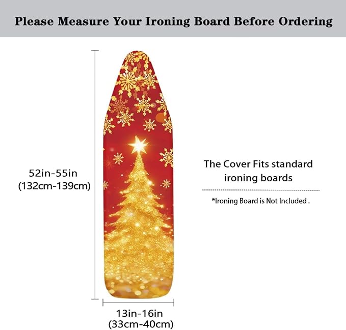 Christmas Tree Print Ironing Board Cover Protector Snowflake Print Ironing