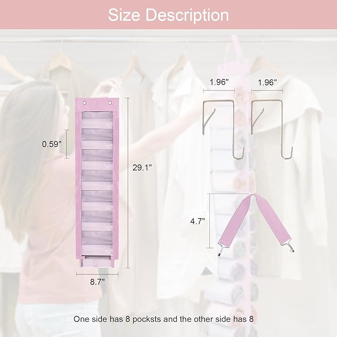 Legging Organizer Storage, T Shirt Organizer, Foldable Hanging Closet Organizer