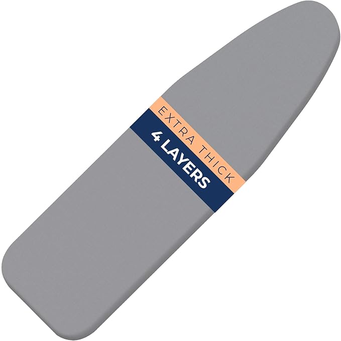 Ironing Board Cover and Pad, 4 Layers Extra Thick Heavy Duty Padded Cover