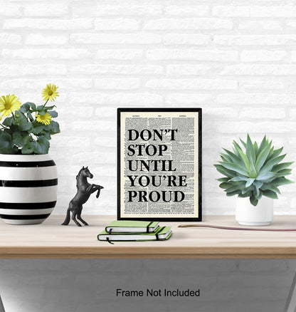 Home Office Inspirational Wall Art 11x14 - Motivational Quotes, positive Affirmation Wall Decor - Typography Art Poster - Entrepreneur, Classroom - Gift for Men Women - Gym Motivational Artwork