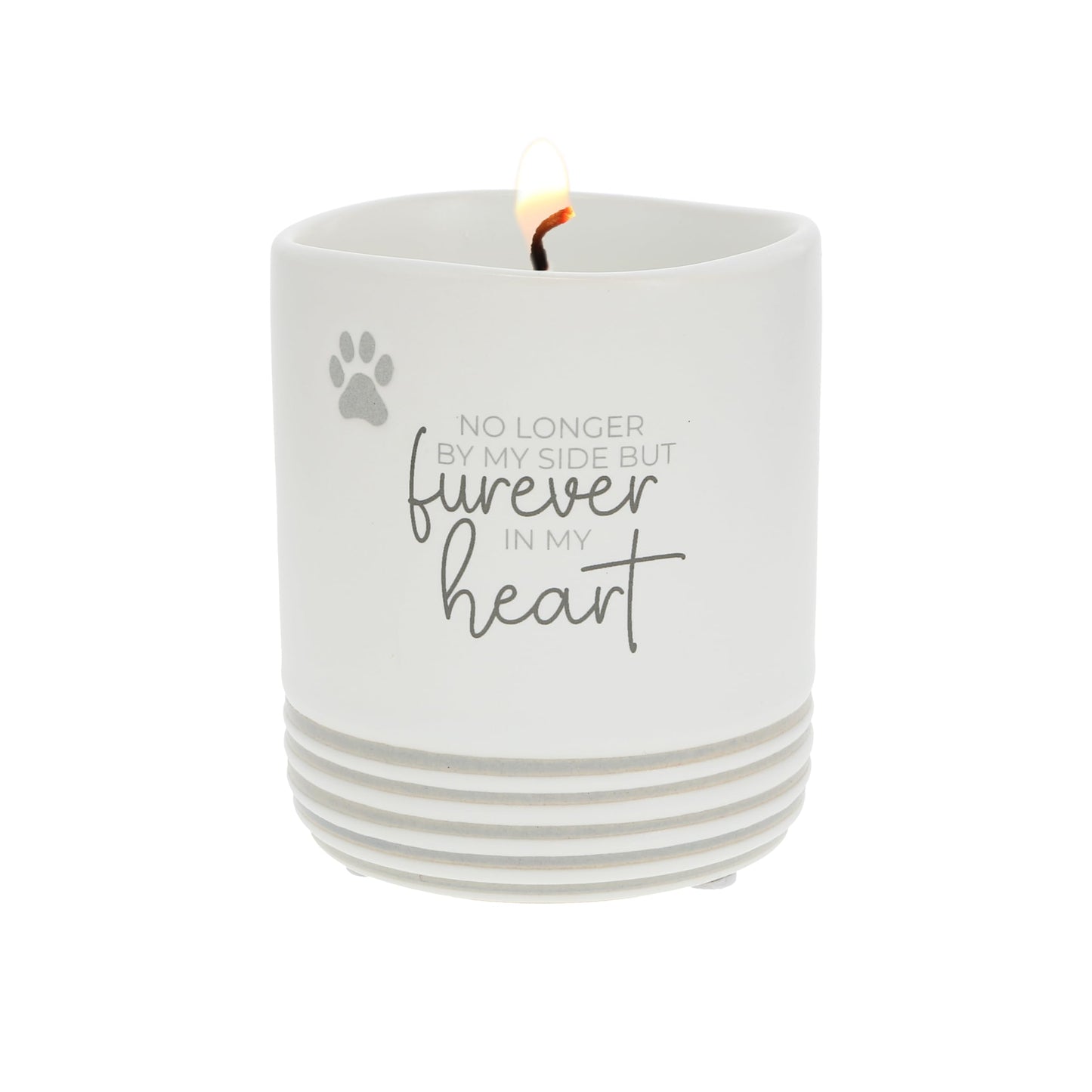 Pavilion Gift Company - Forever in My Heart - 10oz Wax Reveal Secret Surprise Message Single-Wick Jasmine Scented Candle Pet Bereavement Memorial in Memory Funeral Gift Condolence Sympathy Present