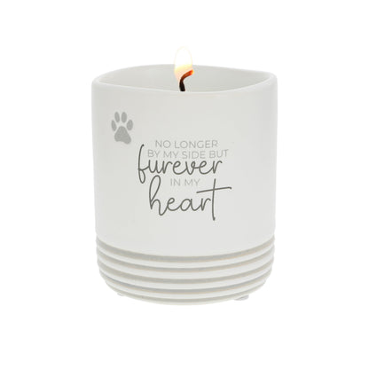 Pavilion Gift Company - Forever in My Heart - 10oz Wax Reveal Secret Surprise Message Single-Wick Jasmine Scented Candle Pet Bereavement Memorial in Memory Funeral Gift Condolence Sympathy Present