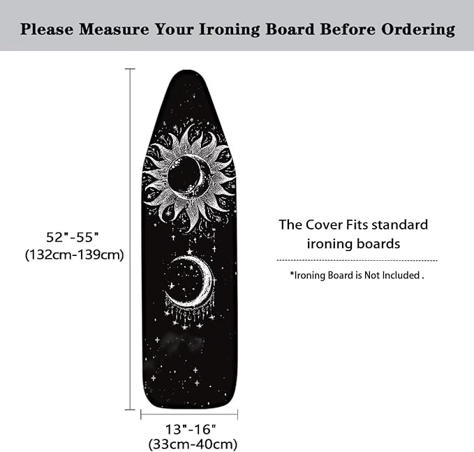 Gothic Sun Moon Iron Board Cover