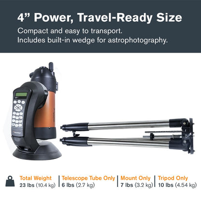 Celestron NexStar 4SE Computerized Telescope – 4-Inch Maksutov-Cassegrain Optical Tube – Fully Automated GoTo Mount with SkyAlign – Ideal for Beginners and Advanced Users – 40,000+ Object Database