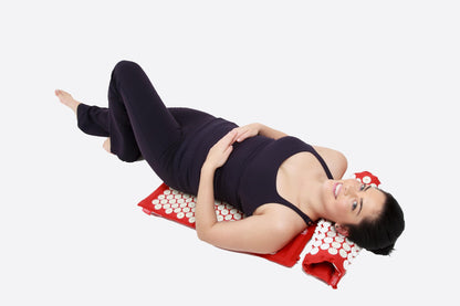 Spoonk Acupressure Eco Mat, Includes Sling Bag - Back & Neck Massager - Stress & Muscle Relief - Sleep Aid - Made With strong canvas GOTS certified Organic hemp and cotton bland fabric, sturdy quality, filled with US or AU made foam free from fire retarda