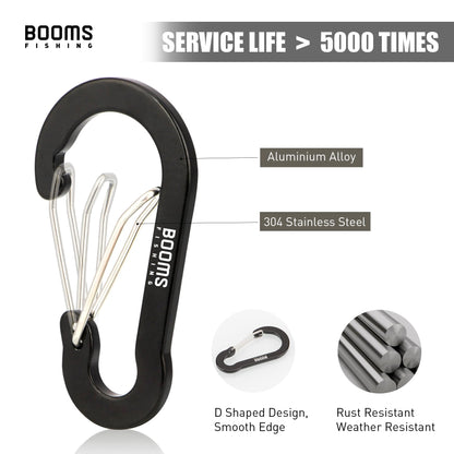 Booms Fishing 20Pack Carabiner Clips: Multi-use 2in Small Carabiner Clip - Mini Keychain Caribeaner Clip for Keys, Camping, Hiking, Fishing, Kayaking, Backpack - CC1 5 Mixed Colors