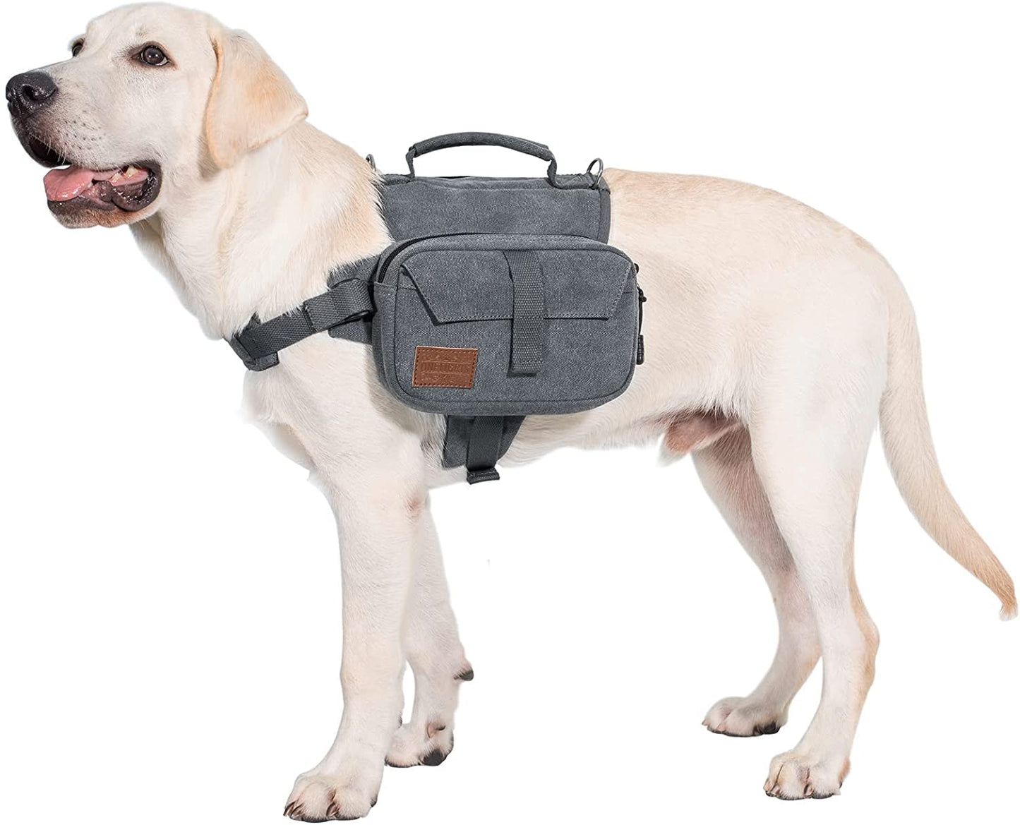 OneTigris Dog Pack for Hiking Camping Travelling,Dog Backpack for Hiking Nylon Dog Harness Backpack with Side Pockets for Medium and Small Dogs