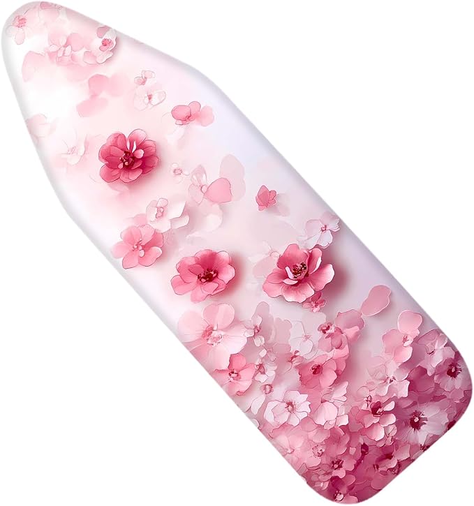 Nuxovilar Pink Watercolor Flowers Ironing Board Cover, This Cover Fits Most