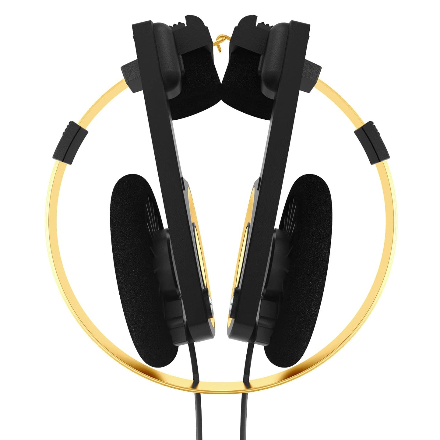 Koss Porta Pro Limited Edition Black Gold On-Ear Headphones, in-Line Microphone, Volume Control and Touch Remote Control, Includes Hard Carrying Case, Wired with 3.5mm Plug, Black and Gold