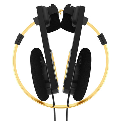 Koss Porta Pro Limited Edition Black Gold On-Ear Headphones, in-Line Microphone, Volume Control and Touch Remote Control, Includes Hard Carrying Case, Wired with 3.5mm Plug, Black and Gold