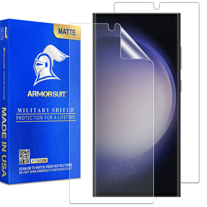 ArmorSuit 2 Pack for Samsung Galaxy S24 Ultra Screen Protector (6.8") Case Friendly MilitaryShield HD Clear Film - Made in USA